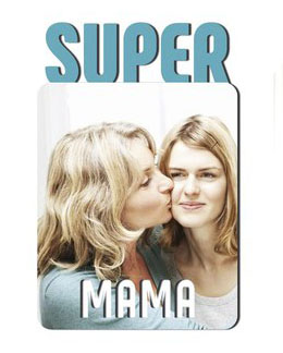 картинка Магнит металлический "SUPER MAMA" от салона полиграфии Прайм